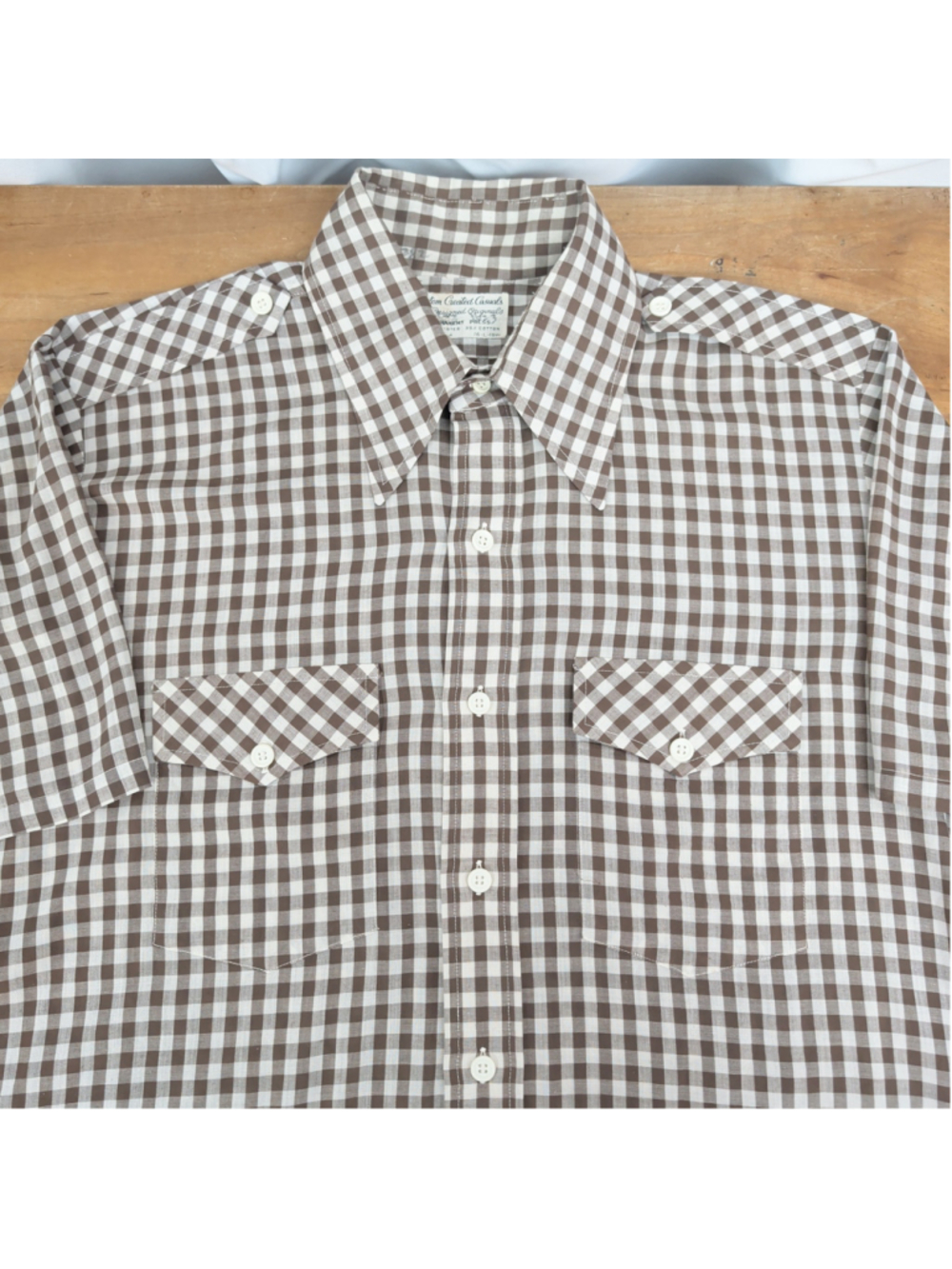 Vintage Tropical Styled Gingham Check Large